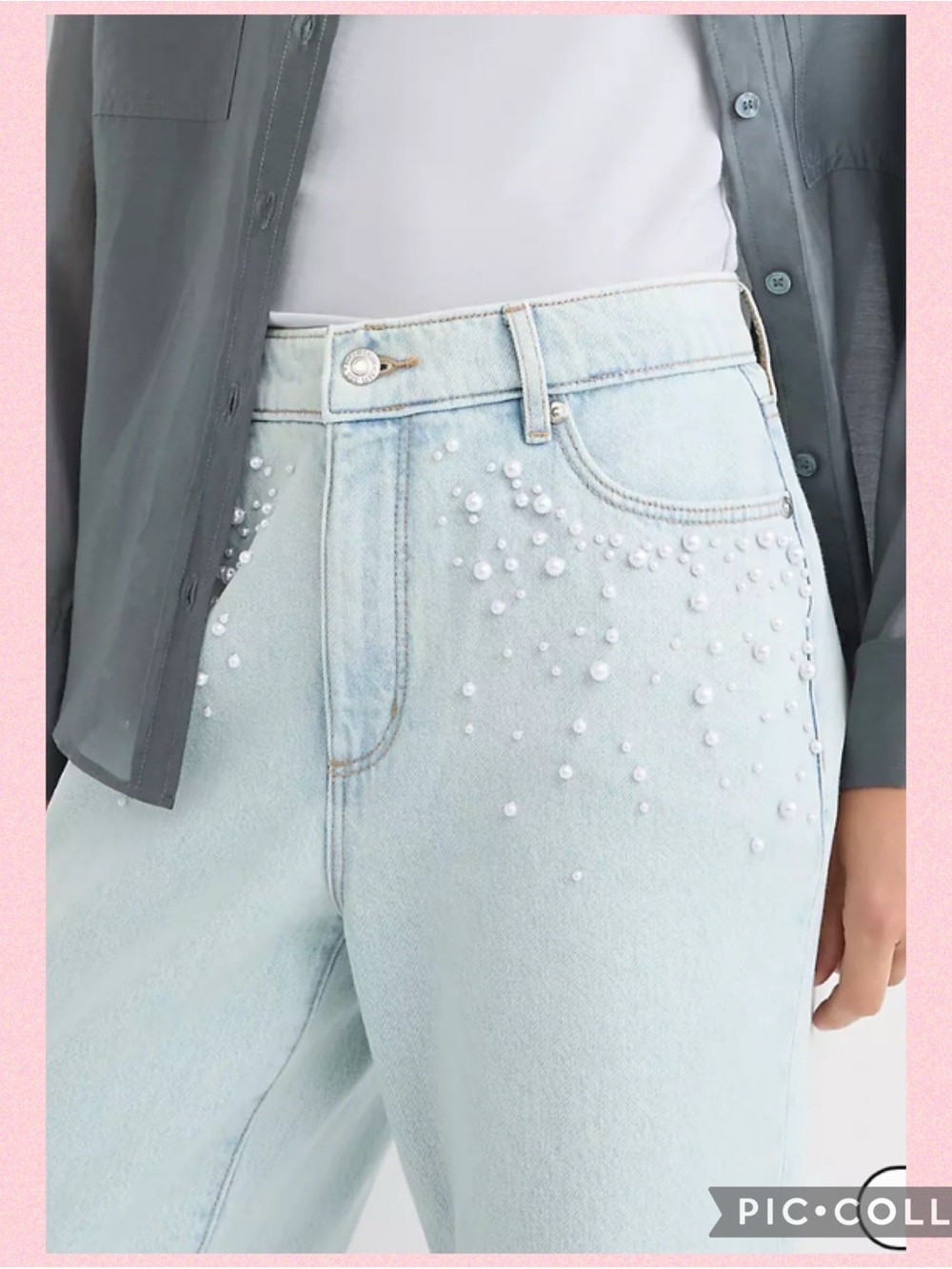 💖LOFT Pearlized High Rise Wide Leg Jeans💖